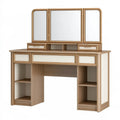 Schminktisch 120 x 45 x 145 cm Holzwerkstoff Beige mit Spiegeln und Schubladen